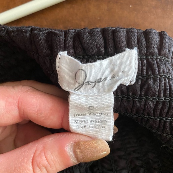 Japna Black Camisole Bustier Crop Top with White Embroidery 🪡 - Picture 8 of 8